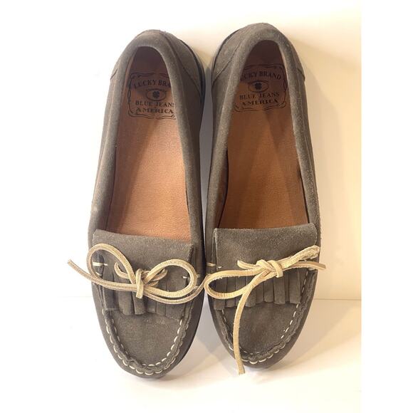 LUCKY BRAND FOOTWEAR, PENNA MOCCASSIN, WOMENS, TOBACCO, US SIZE 7, EUR 37 - Picture 1 of 8